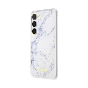Coque Galaxy S23+ Guess Marble Collection blanche — visuel 2