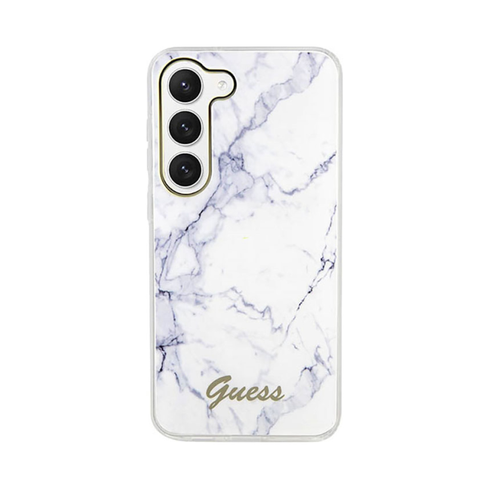 Coque Galaxy S23+ Guess Marble Collection blanche — visuel 3