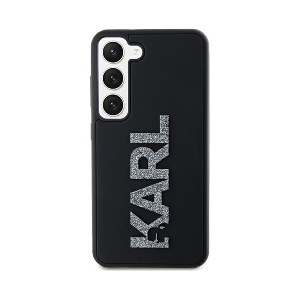 Coque Galaxy S23 Karl Lagerfeld 3D Rubber Glitter Logo - Samsung noire — visuel 3