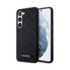 Coque Galaxy S23 Karl Lagerfeld Saffiano Monogram Metal Logo noire