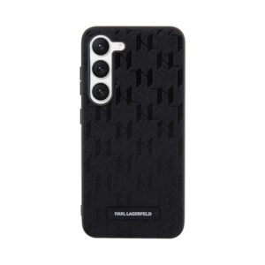 Coque Galaxy S23 Karl Lagerfeld Saffiano Monogram Metal Logo noire — visuel 3