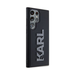 Coque Galaxy S23 Ultra Karl Lagerfeld 3D Rubber Glitter Logo - Samsung noire — visuel 3
