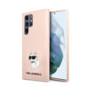 Coque Galaxy S23 Ultra Karl Lagerfeld Silicone NFT Choupette rose