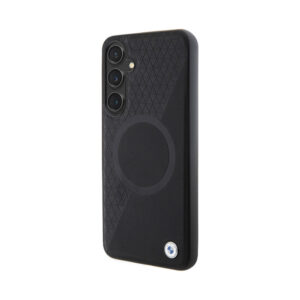 Coque Galaxy S24+ BMW Leather Half Textured & Circle MagSafe noire — visuel 2