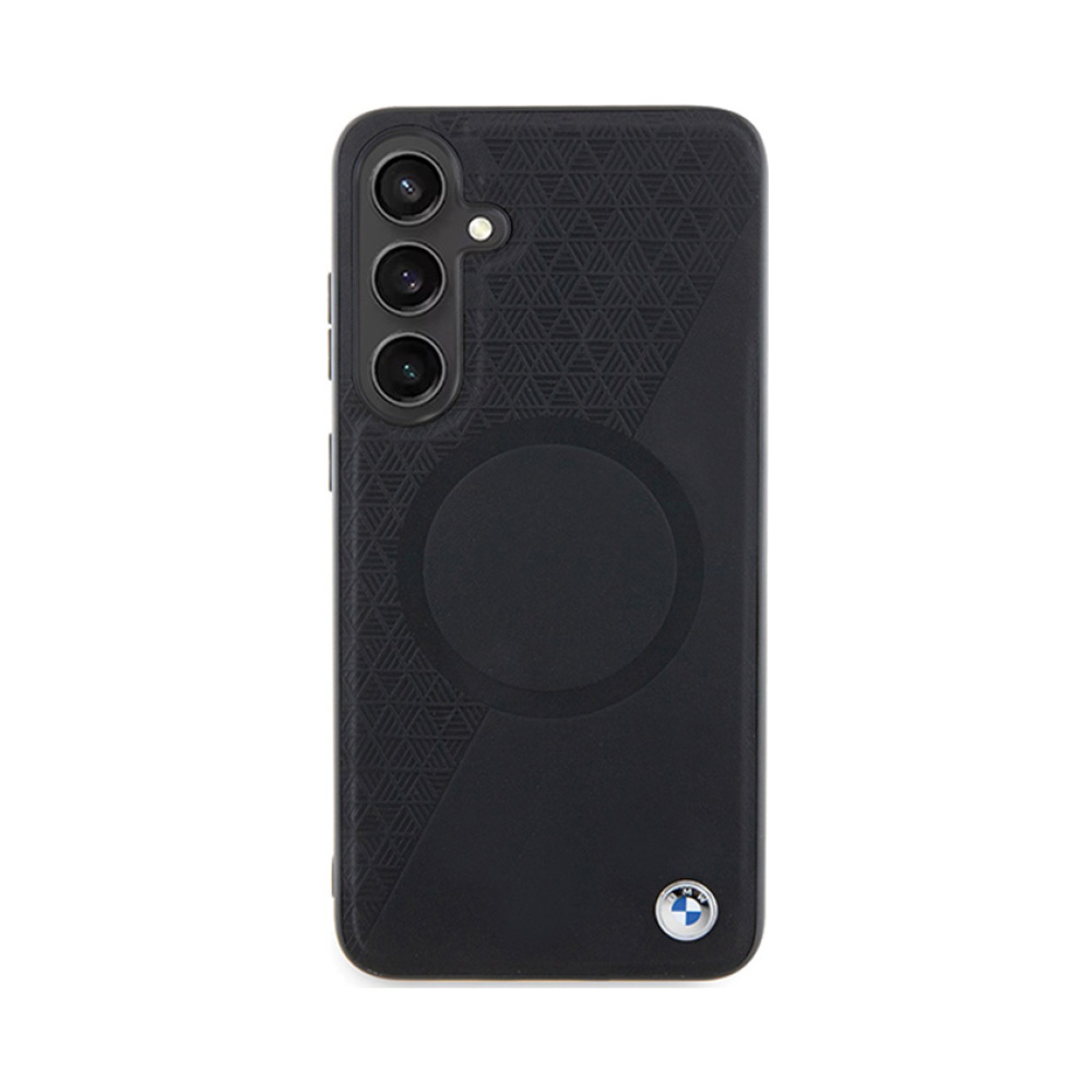 Coque Galaxy S24+ BMW Leather Half Textured & Circle MagSafe noire — visuel 3