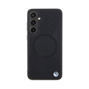 Coque Galaxy S24 BMW Leather Half Textured & Circle MagSafe noire — visuel 3