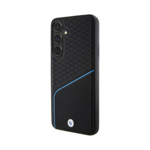 Coque Galaxy S24+ BMW Signature Leather Textured & Line MagSafe noire — visuel 2