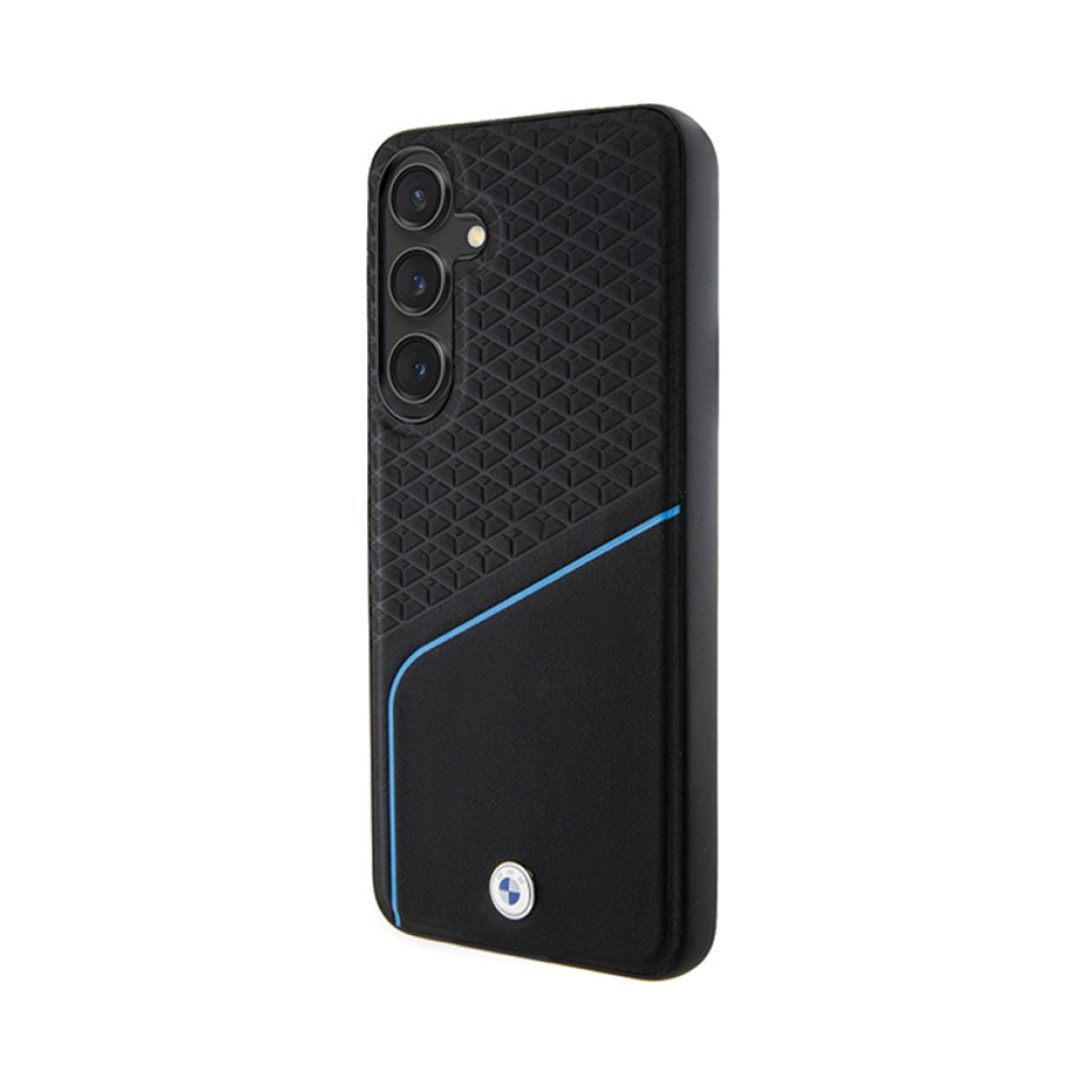 Coque Galaxy S24 BMW Signature Leather Textured & Line MagSafe noire — visuel 2