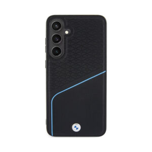 Coque Galaxy S24 BMW Signature Leather Textured & Line MagSafe noire — visuel 3