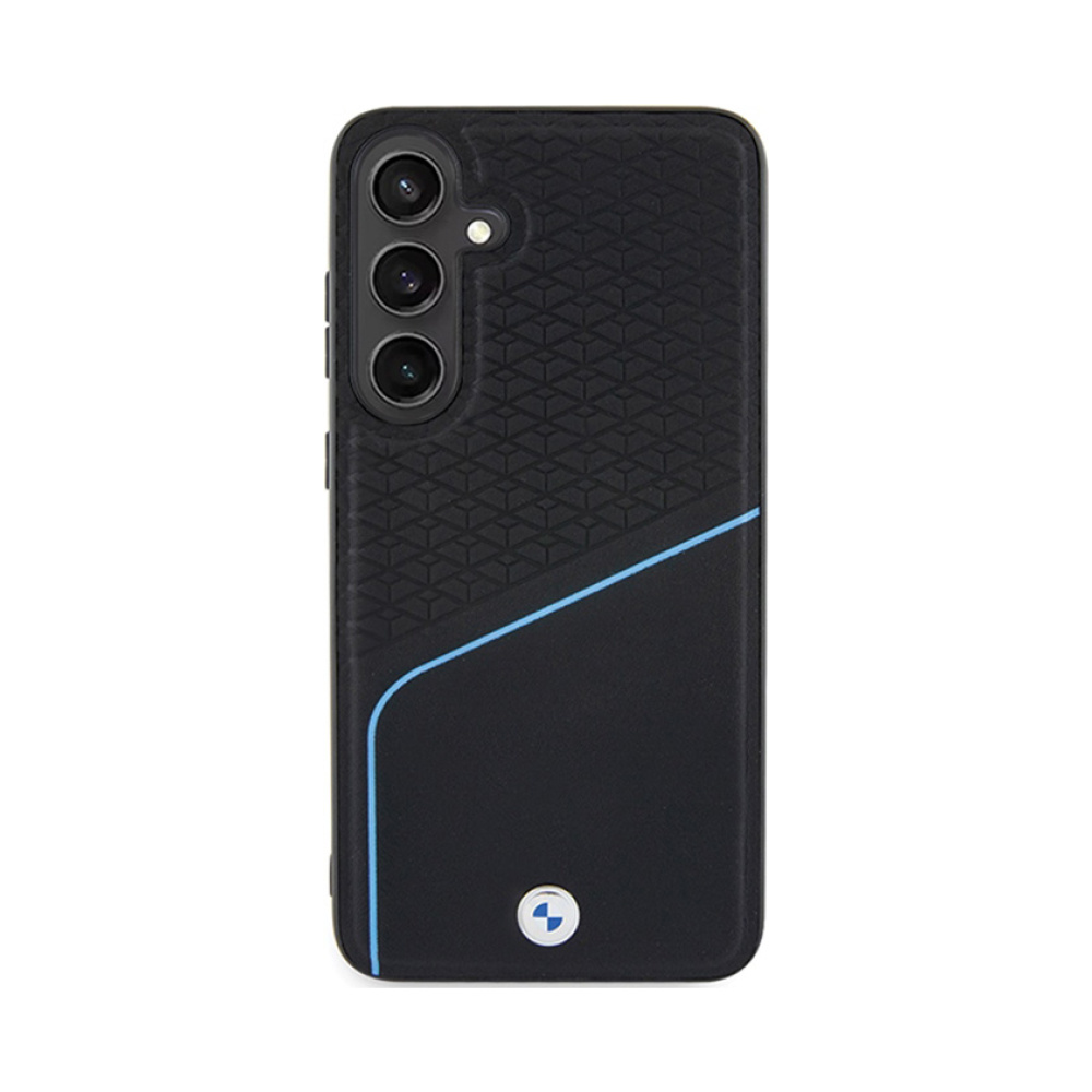 Coque Galaxy S24 BMW Signature Leather Textured & Line MagSafe noire — visuel 3