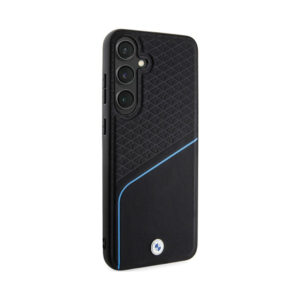 Coque Galaxy S24+ BMW Signature Leather Textured & Line MagSafe noire — visuel 4