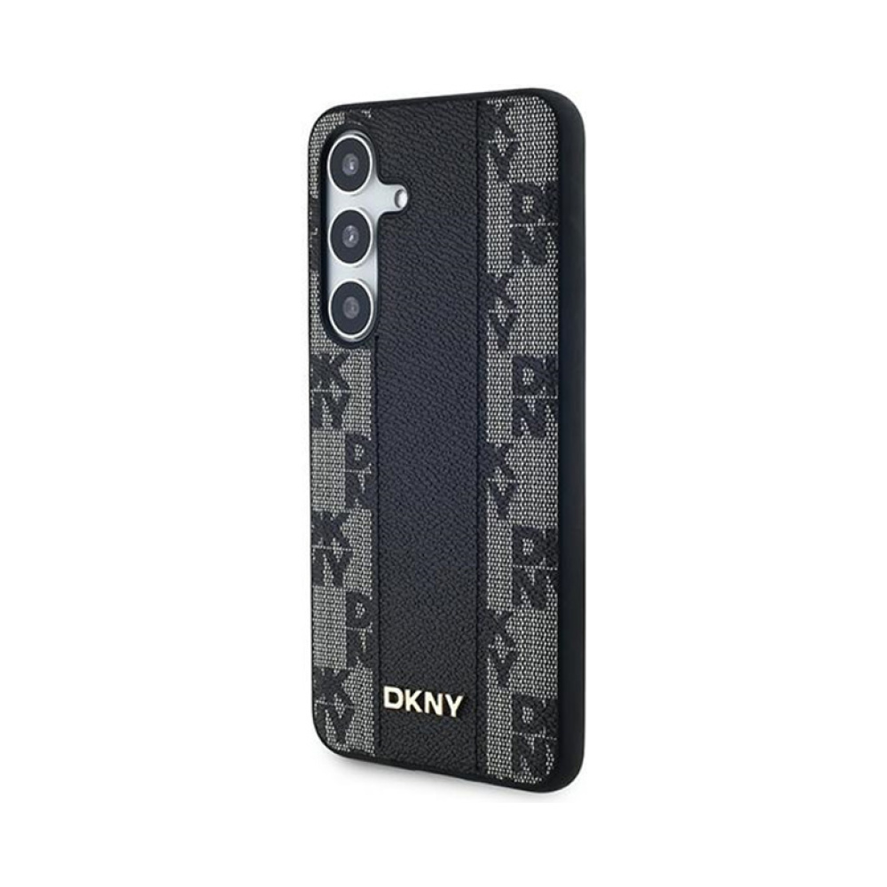 Coque Galaxy S24+ DKNY Leather Checkered Mono Pattern MagSafe noire — visuel 2
