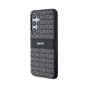 Coque Galaxy S24+ DKNY Leather Mono Stripe & Metal Logo - Samsung noire — visuel 2
