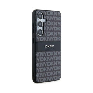 Coque Galaxy S24+ DKNY Leather Mono Stripe & Metal Logo - Samsung noire — visuel 4