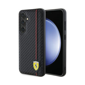 Coque Galaxy S24+ Ferrari Carbon Printed Line noire