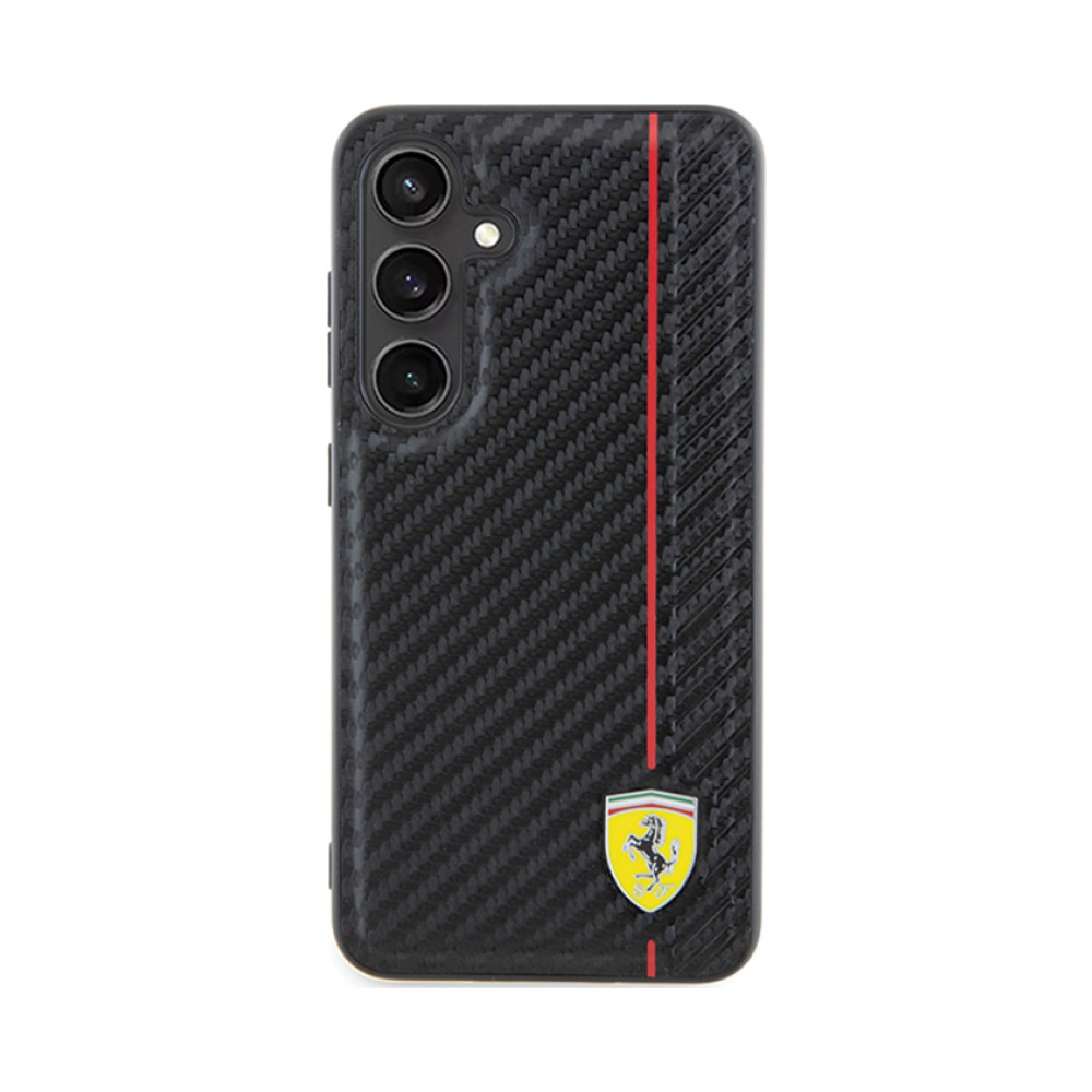 Coque Galaxy S24+ Ferrari Carbon Printed Line noire — visuel 3