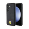 Coque Galaxy S24 Ferrari Carbon Stitched Bottom noire