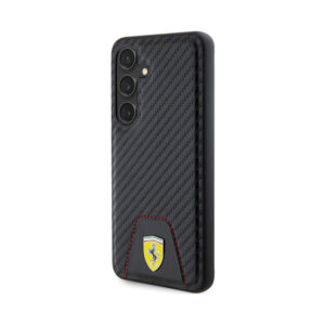 Coque Galaxy S24 Ferrari Carbon Stitched Bottom noire — visuel 2