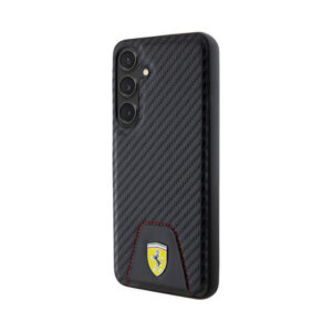 Coque Galaxy S24+ Ferrari Carbon Stitched Bottom noire — visuel 2