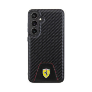 Coque Galaxy S24+ Ferrari Carbon Stitched Bottom noire — visuel 3