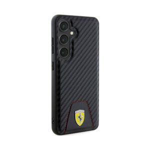 Coque Galaxy S24 Ferrari Carbon Stitched Bottom noire — visuel 4