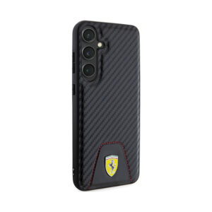Coque Galaxy S24+ Ferrari Carbon Stitched Bottom noire — visuel 4