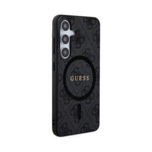 Coque Galaxy S24 Guess 4G Collection Leather Metal Logo MagSafe noire — visuel 4