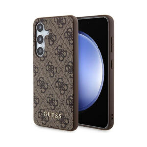 Coque Galaxy S24 Guess 4G Metal Gold Logo brune