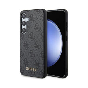 Coque Galaxy S24 Guess 4G Metal Gold Logo noire