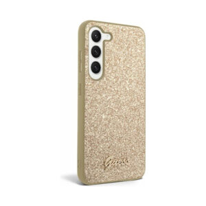 Coque Galaxy S24+ Guess Glitter Flakes Metal Logo Case dorée — visuel 3