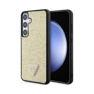 Coque Galaxy S24+ Guess Rhinestone Triangle dorée
