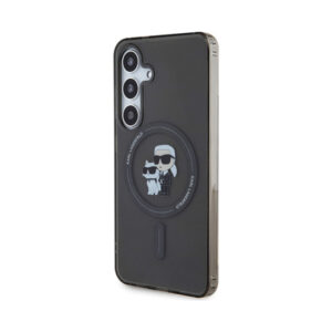 Coque Galaxy S24 Karl Lagerfeld IML Karl & Choupette Glitter MagSafe - Samsung noire — visuel 2
