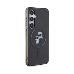 Coque Galaxy S24 Karl Lagerfeld IML Karl & Choupette Glitter MagSafe - Samsung noire — visuel 4