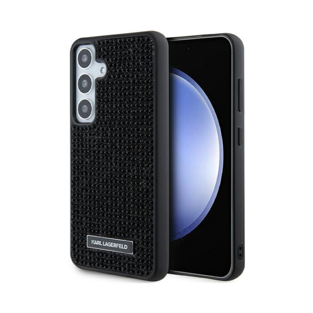 Coque Galaxy S24+ Karl Lagerfeld Rhinestone Metal Logo noire
