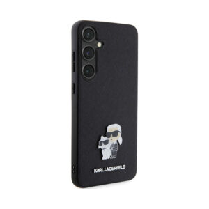 Coque Galaxy S24 Karl Lagerfeld Saffiano Karl & Choupette Metal Pin - Samsung noire — visuel 4