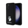 Coque Galaxy S24+ Karl Lagerfeld Silicone Choupette Metal Pin noire