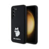 Coque Galaxy S24 Karl Lagerfeld Silicone Choupette Metal Pin noire