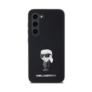 Coque Galaxy S24+ Karl Lagerfeld Silicone Ikonik Metal Pin noire — visuel 3