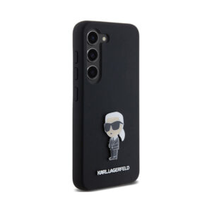 Coque Galaxy S24 Karl Lagerfeld Silicone Ikonik Metal Pin noire — visuel 4