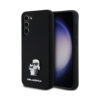 Coque Galaxy S24+ Karl Lagerfeld Silicone Karl & Choupette Metal Pin noire