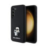 Coque Galaxy S24 Karl Lagerfeld Silicone Karl & Choupette Metal Pin noire