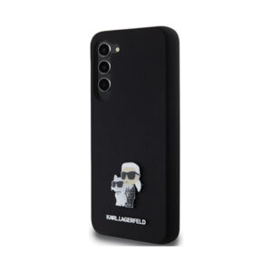 Coque Galaxy S24+ Karl Lagerfeld Silicone Karl & Choupette Metal Pin noire — visuel 2