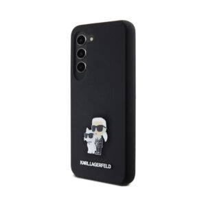 Coque Galaxy S24 Karl Lagerfeld Silicone Karl & Choupette Metal Pin noire — visuel 2