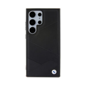 Coque Galaxy S24 Ultra BMW Signature Leather Crossing Lines Pattern noire — visuel 3