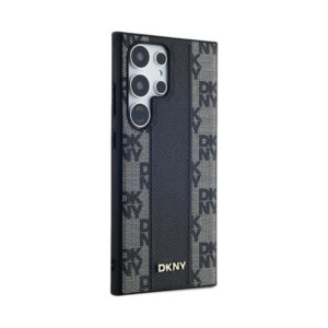 Coque Galaxy S24 Ultra DKNY Leather Checkered Mono Pattern MagSafe noire — visuel 4