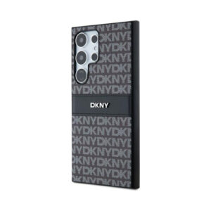 Coque Galaxy S24 Ultra DKNY Leather Mono Stripe & Metal Logo - Samsung noire — visuel 2