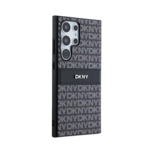 Coque Galaxy S24 Ultra DKNY Leather Mono Stripe & Metal Logo - Samsung noire — visuel 4