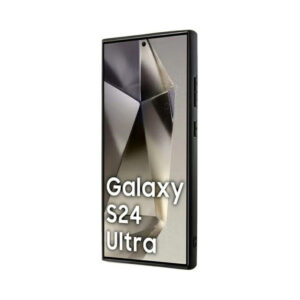Coque Galaxy S24 Ultra DKNY Leather Mono Stripe & Metal Logo - Samsung noire — visuel 5