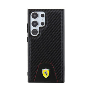 Coque Galaxy S24 Ultra Ferrari Carbon Stitched Bottom noire — visuel 3