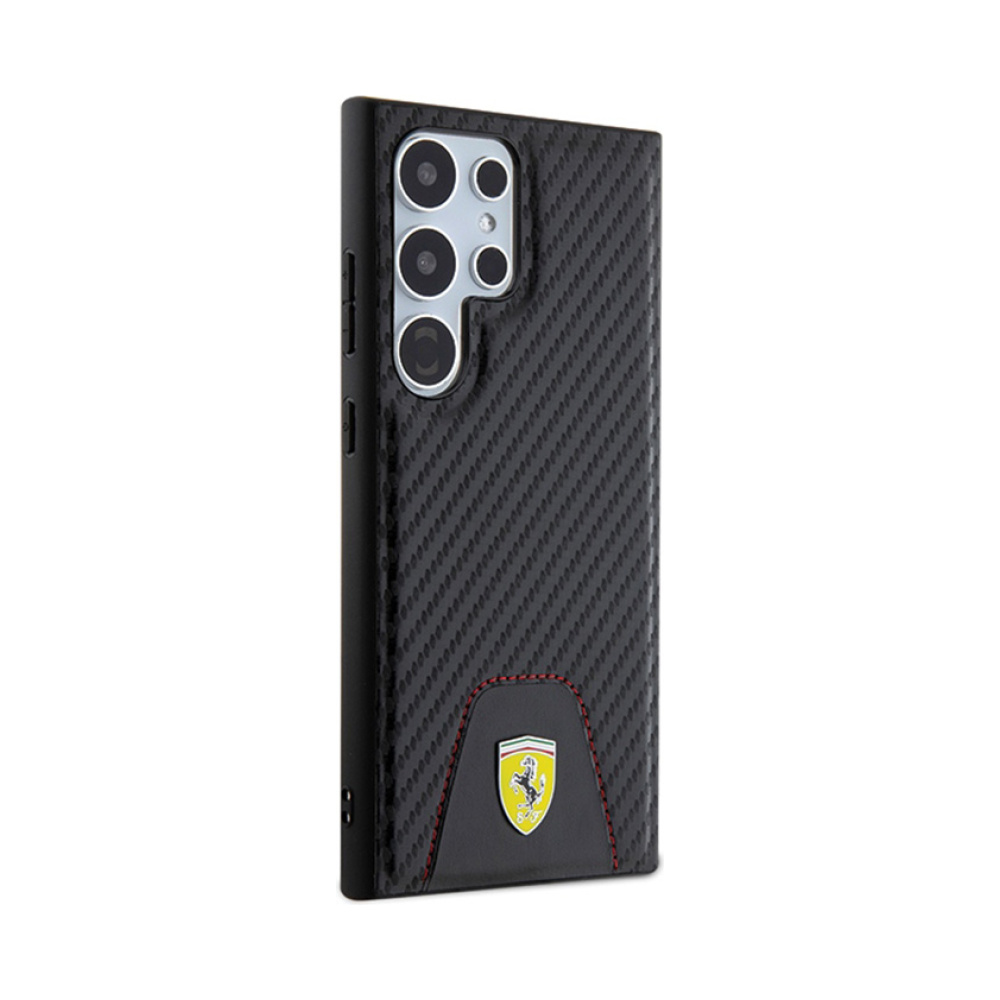 Coque Galaxy S24 Ultra Ferrari Carbon Stitched Bottom noire — visuel 4